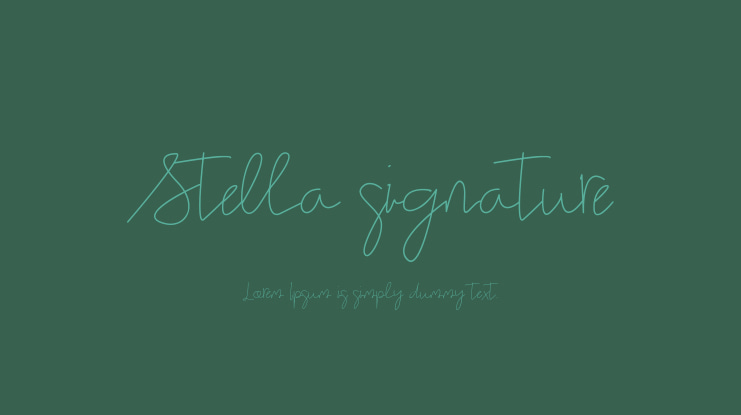 Stella signature Font