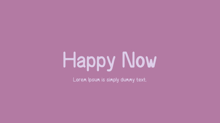 Happy Now Font