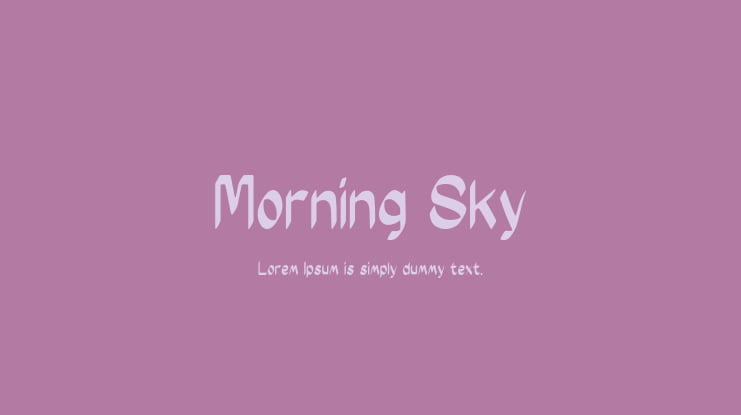 Morning Sky Font