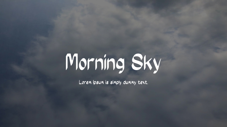Morning Sky Font
