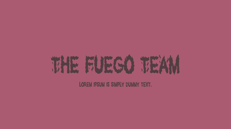 The Fuego Team Font