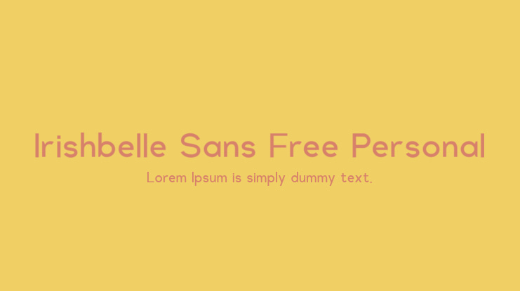 Irishbelle Sans Free Personal Font Family