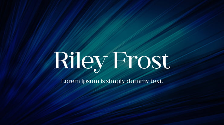 Riley Frost Font