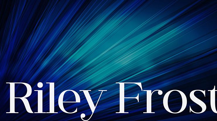 Riley Frost Font