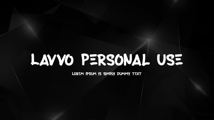 Lavvo Personal Use Font