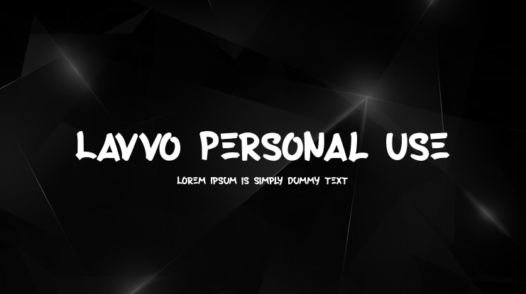Lavvo Personal Use Font