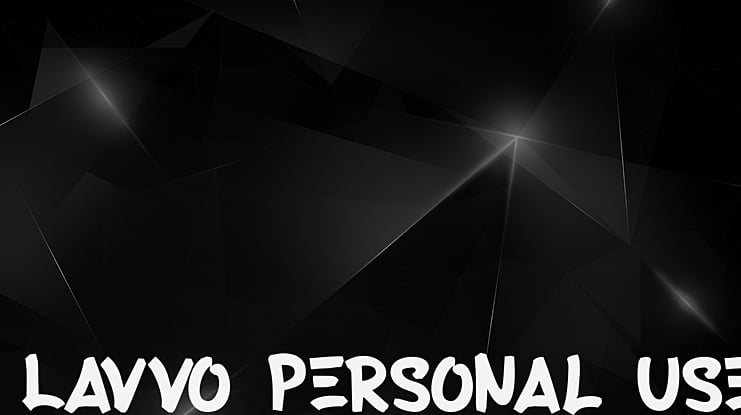 Lavvo Personal Use Font