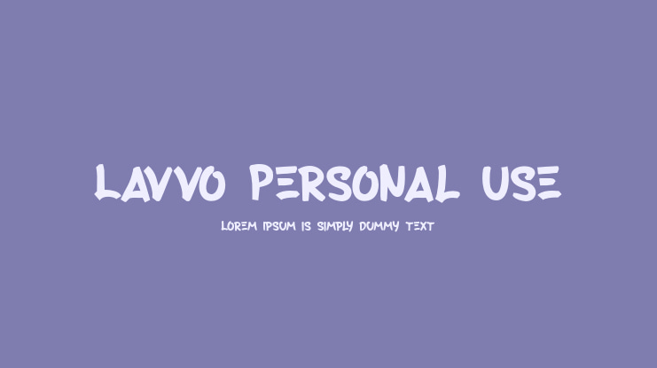 Lavvo Personal Use Font