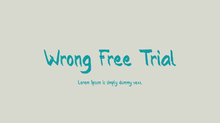 Wrong Free Trial Font