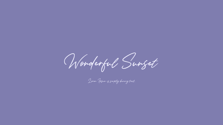 Wonderful Sunset Font