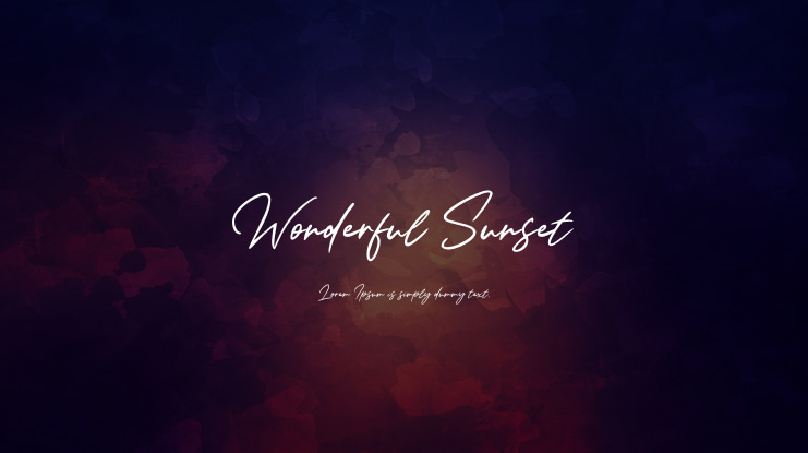 Wonderful Sunset Font