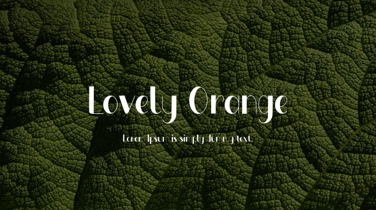 Lovely Orange Font Family
