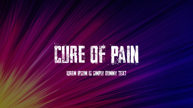 CURE OF PAIN Font
