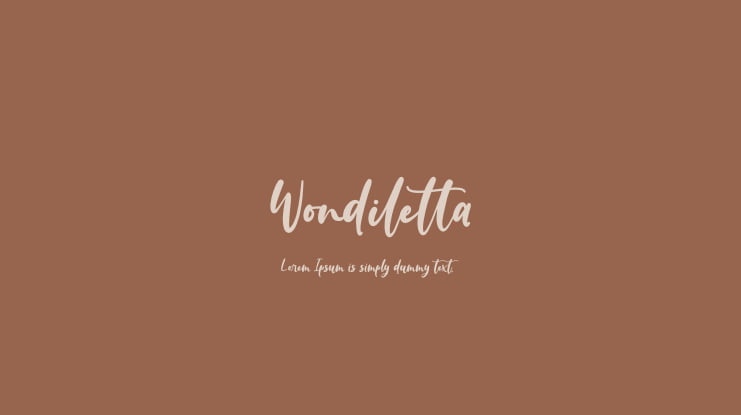 Wondiletta Font