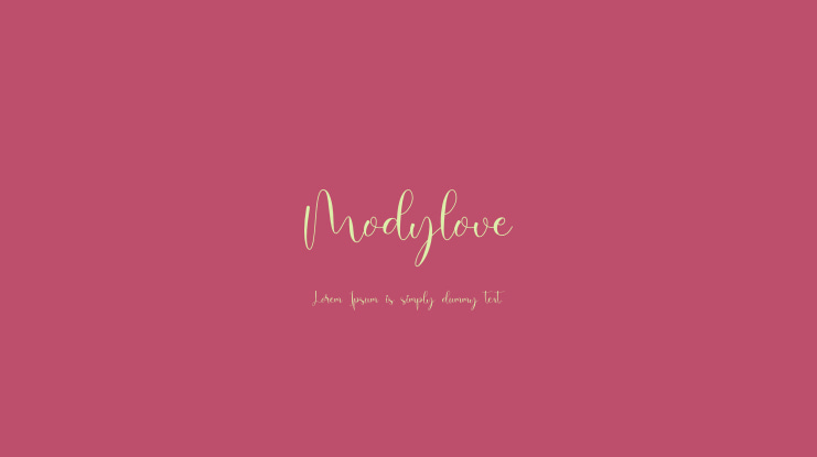 Modylove Font