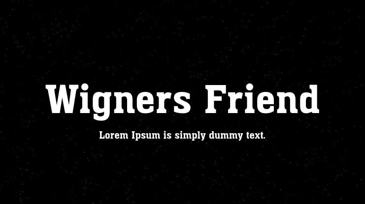 Wigners Friend Font