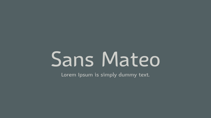 Sans Mateo Font Family