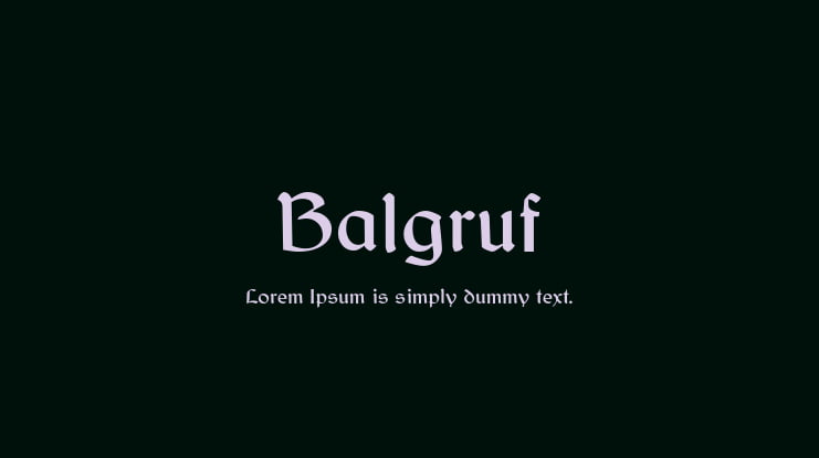 Balgruf Font Family