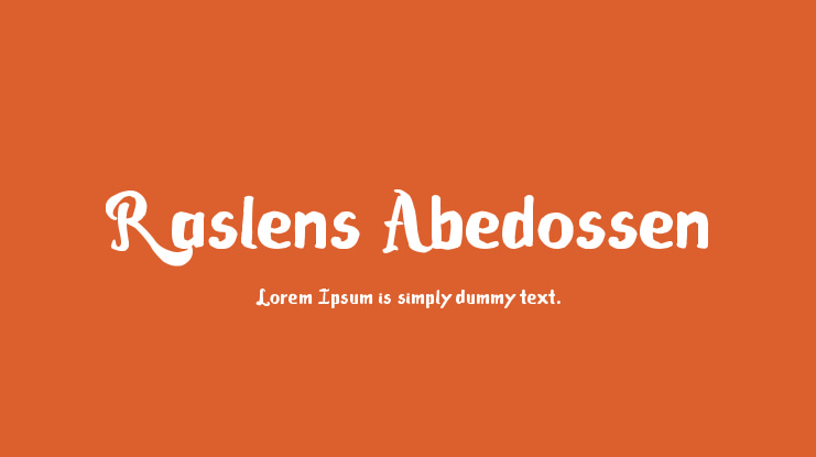 Raslens Abedossen Font Family