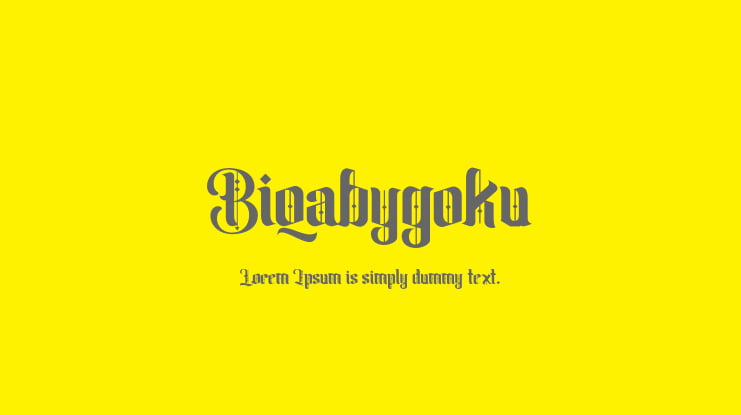 Biqabygoku Font