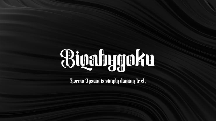 Biqabygoku Font