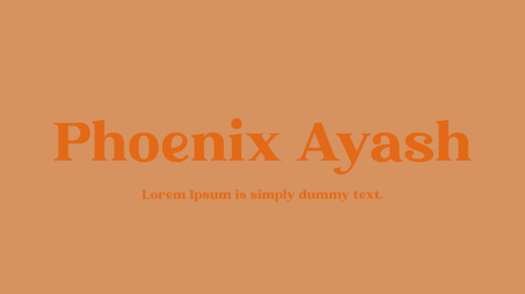 Phoenix Ayash Font