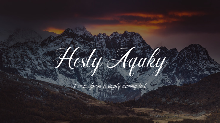 Hesty Aqaky Font