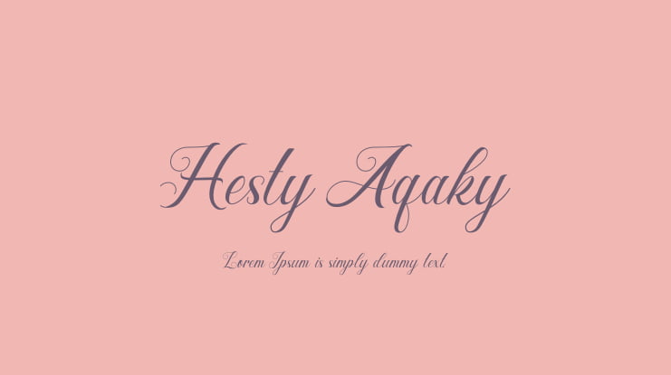 Hesty Aqaky Font
