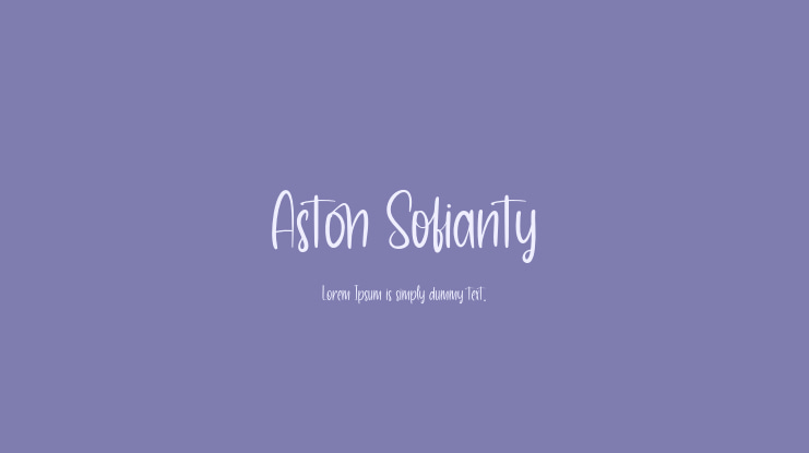 Aston Sofianty Font