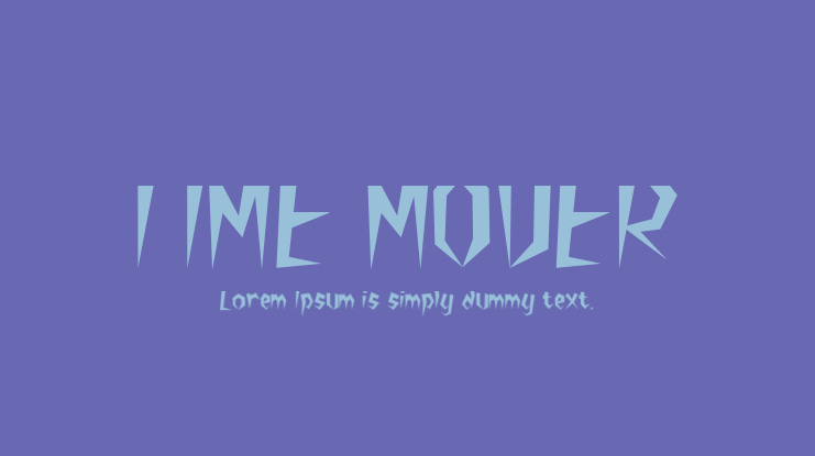 TIME MOVER Font