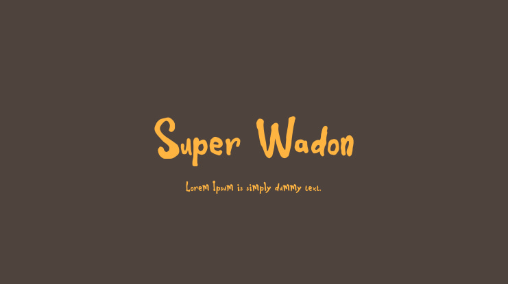 Super Wadon Font