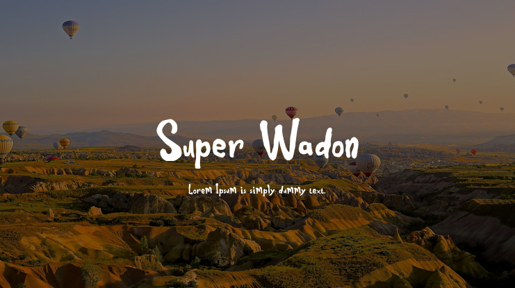 Super Wadon Font