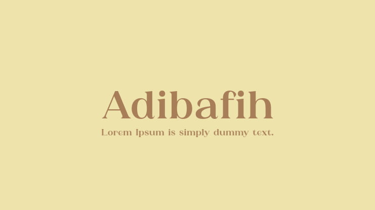 Adibafih Font