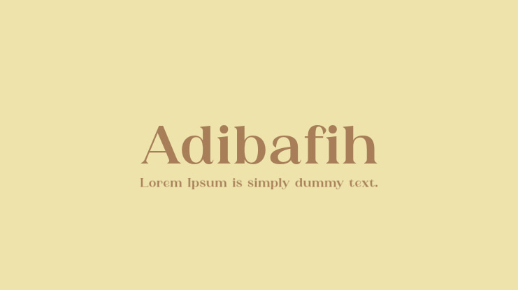 Adibafih Font