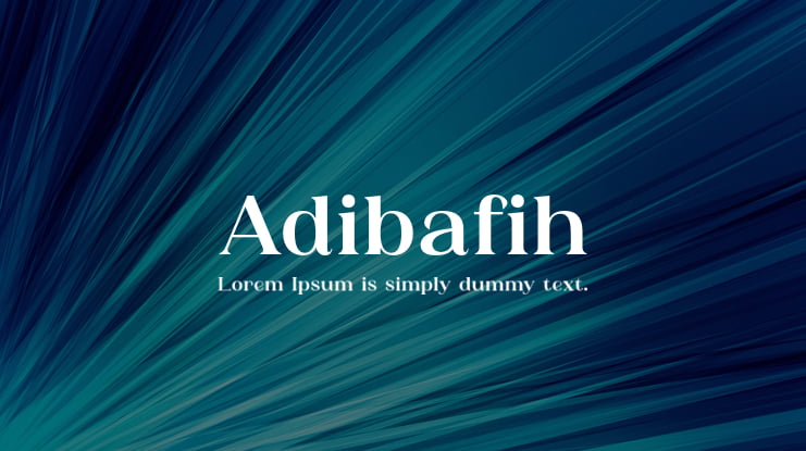 Adibafih Font