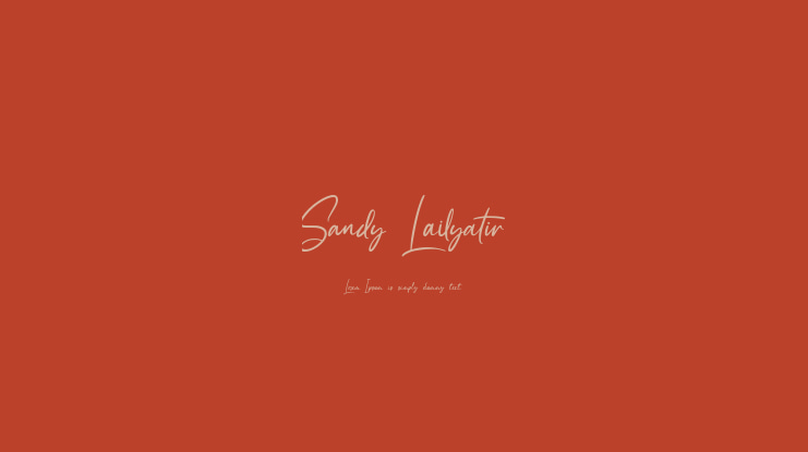 Sandy Lailyatir Font
