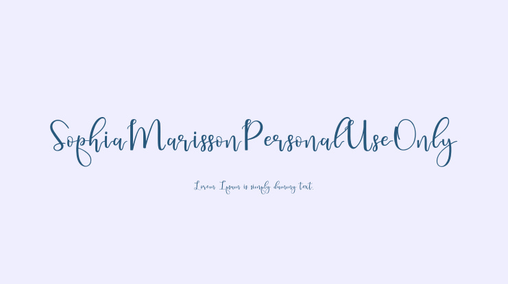 SophiaMarissonPersonalUseOnly Font