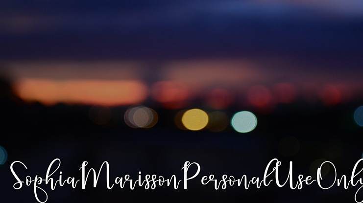 SophiaMarissonPersonalUseOnly Font