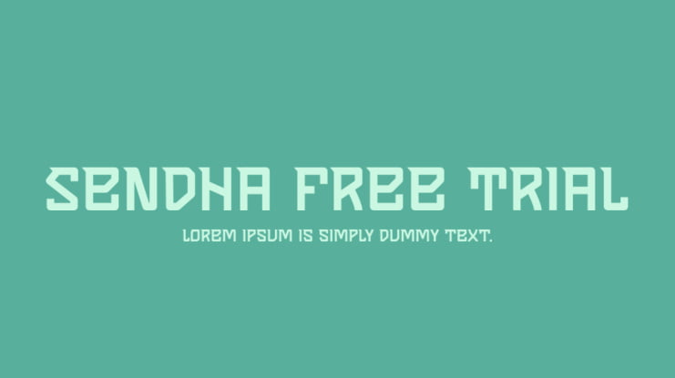 Sendha Free Trial Font