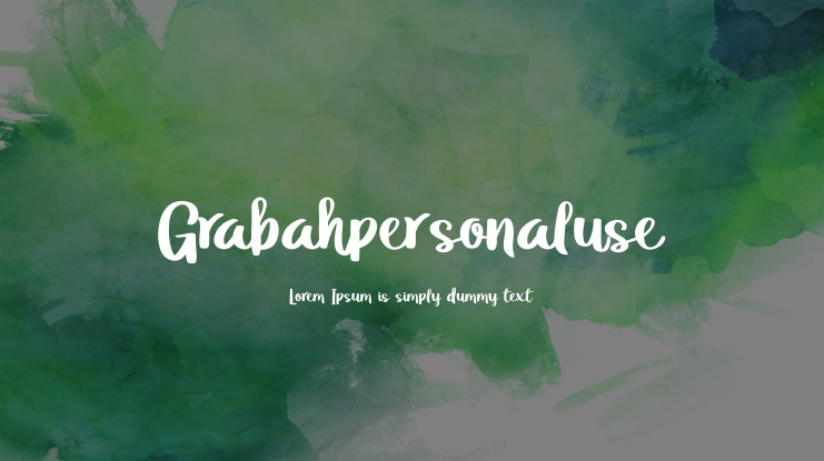 Grabahpersonaluse Font