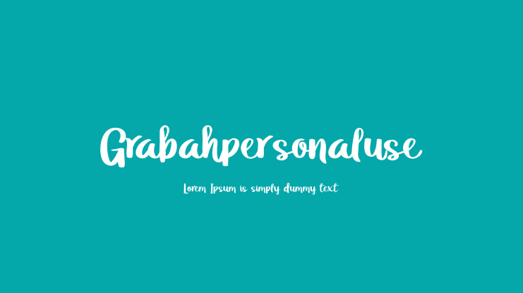 Grabahpersonaluse Font