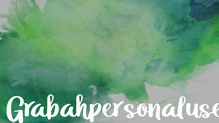 Grabahpersonaluse Font