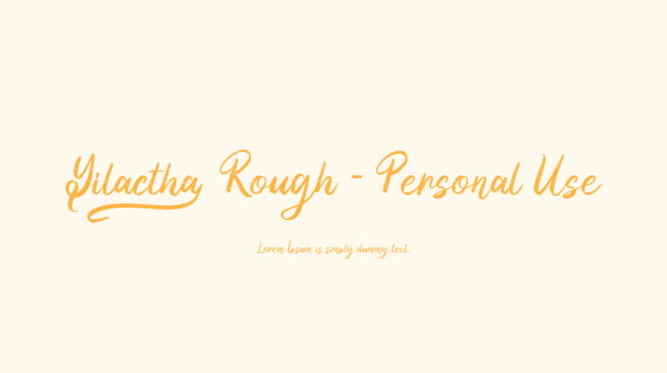 Yilactha Rough - Personal Use Font Family