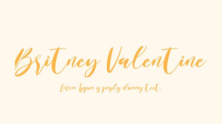 Britney Valentine Font Family