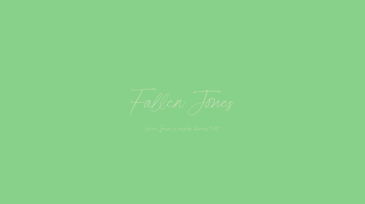 FallenJones Font