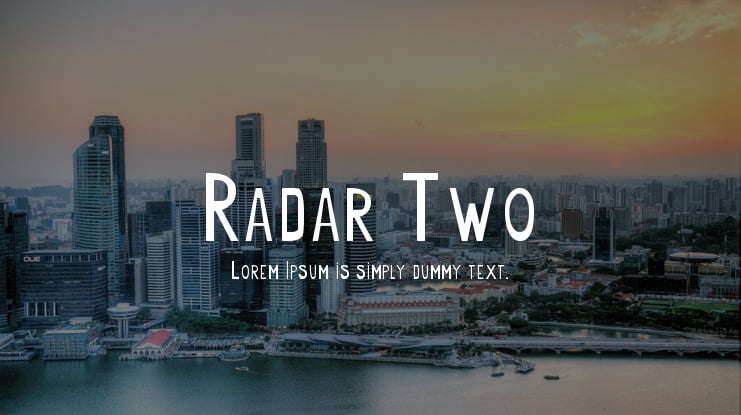 Radar Two Font