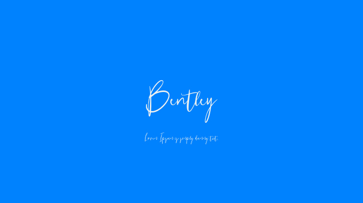 Bentley Font