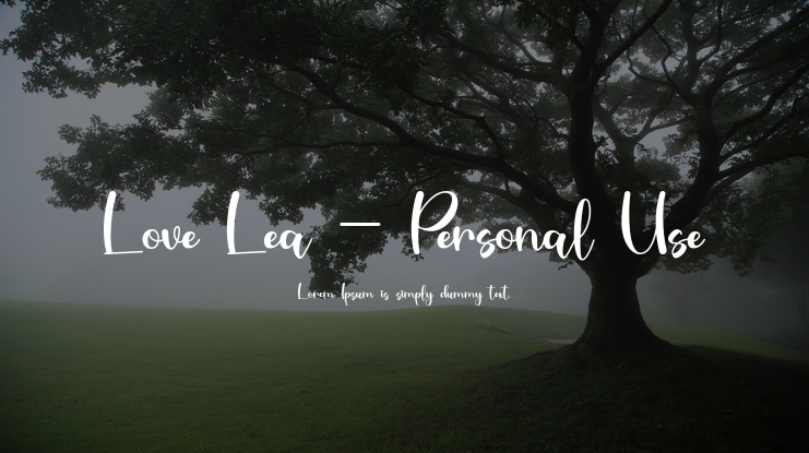 Love Lea - Personal Use Font