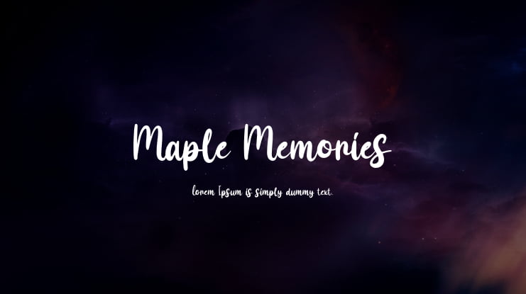 Maple Memories Font Family