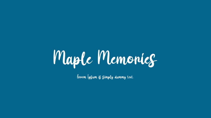 Maple Memories Font Family